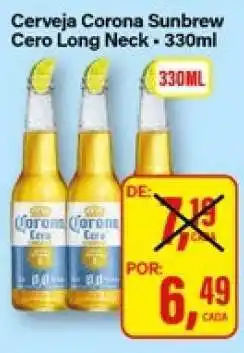 Rede Supermarket Cerveja Corona Sunbrew Cero Long Neck - 330ml oferta