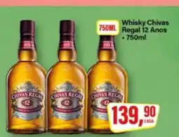 Rede Supermarket Whisky Chivas Regal 12 anos oferta