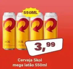 Rede Supermarket Cerveja Skol Mega Latão 550ml oferta