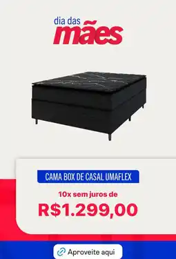 Casas Bahia Cama box de casal umaflex oferta