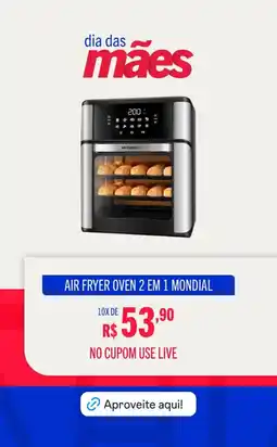Casas Bahia Air fryer oven 2 em 1 mondial oferta