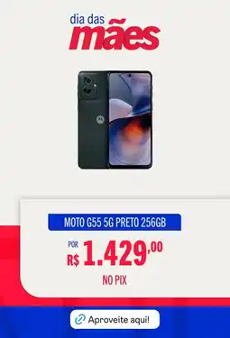 Casas Bahia Moto g55 5g preto 256gb oferta