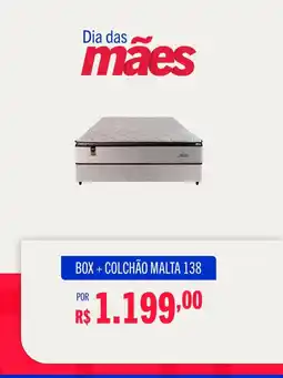 Casas Bahia Box + colchão malta 138 oferta