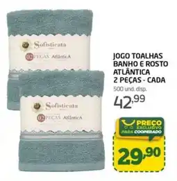 Cooper Jogo toalhas banho e rosto atlântica 2 peças - cada oferta