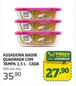 Cooper Assadeira nadir quadrada com tampa cada oferta