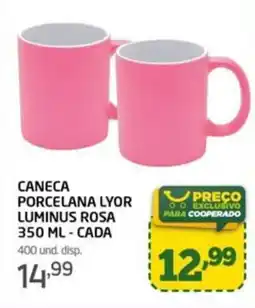 Cooper Caneca porcelana lyor luminus rosa cada oferta