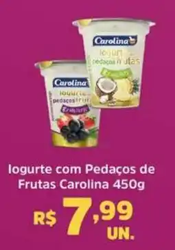 Supermercados Correia logurte com Pedaços de Frutas Carolina oferta