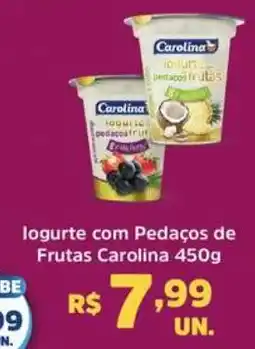 Supermercados Correia logurte com Pedaços de Frutas Carolina oferta