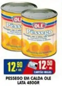 Higa's Supermercado Pessego em calda ole lata oferta