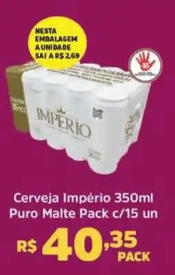 Supermercados Correia Cerveja Império Puro Malte oferta