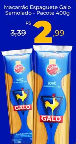 Macarrão Espaguete Galo Semolado - Pacote