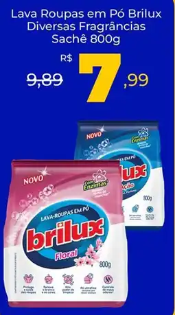 Unicompra Lava Roupas em Pó Brilux Diversas Fragrâncias Sachê oferta