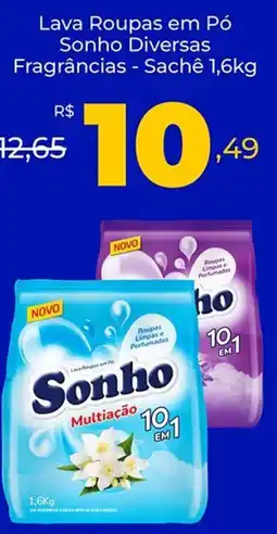 Unicompra Lava Roupas em Pó Sonho Diversas Fragrâncias - Sachê oferta