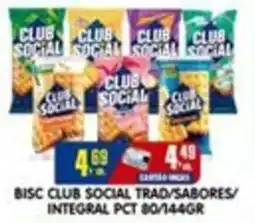 Higa's Supermercado Bisc club social trad/sabores/ integral pct oferta