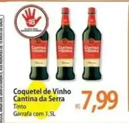 Atacadão Coquetel de Vinho Cantina da Serra Tinto oferta
