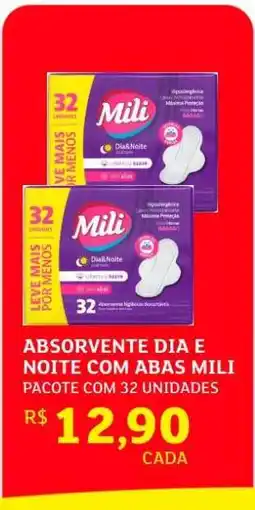 Assaí Atacadista Absorvente Dia e Noite com Abas Mili oferta