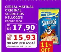 Assaí Atacadista Cereal Matinal Original Sucrilhos Kellogg's oferta