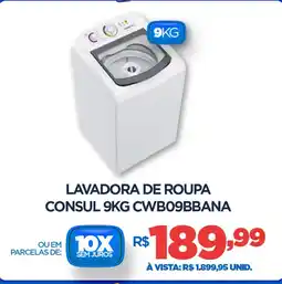 DB Supermercados Lavadora de roupa consul CWB09BBANA oferta