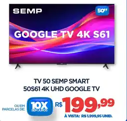 DB Supermercados Tv 50 semp smart 50s61 4k uhd google tv oferta