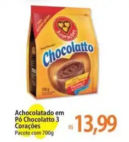 Atacadão Achocolatado em Pó Chocolatto 3 Corações Pacote oferta