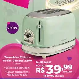Milium Torradeira Elétrica Ariete Vintage 220V oferta
