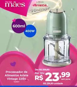 Milium Processador de Alimentos Ariete Vintage 220V oferta