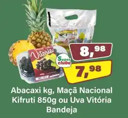 Rede Supermarket Abacaxi kg, Maçã Nacional Kifruti 850g ou Uva Vitória Bandeja oferta