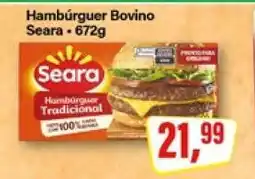 Rede Supermarket Hambúrguer Bovino Seara - 672g oferta