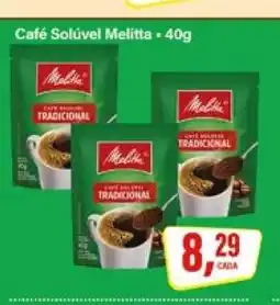 Rede Supermarket Café Solúvel Melitta - 40g oferta