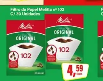 Rede Supermarket Filtro de Papel Melitta nº 102 C/ 30 Unidades oferta