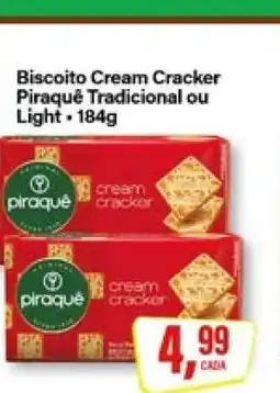 Rede Supermarket Biscoito Cream Cracker Piraquê Tradicional ou Light - 184g oferta
