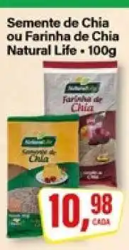 Semente de Chia ou Farinha de Chia Natural Life - 100g