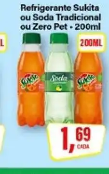 Rede Supermarket Refrigerante Sukita ou Soda Tradicional ou Zero Pet oferta