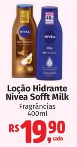 Loção Hidrante Nivea Sofft Milk Fragrâncias