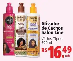 Supermercados Mateus Ativador de Cachos Salon Line Vários Tipos oferta
