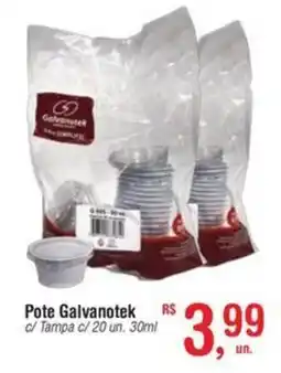 Fort Atacadista Pote Galvanotek c/ Tampa c/ 20 un. oferta