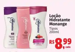 Supermercados Mateus Loção Hidratante Monange Tipos oferta