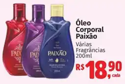 Supermercados Mateus Óleo Corporal Paixão Várias Fragrâncias oferta