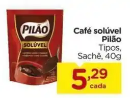 Carrefour Café solúvel Pilão Tipos, Sachê, oferta