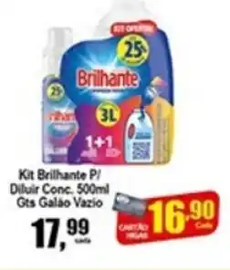 Higa's Supermercado Kit Brilhante P/ Diluir Conc. 500ml Gtas Galao Vazio oferta