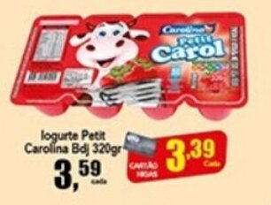 Higa's Supermercado Iogurte Petit Carolina Bdj 320g oferta
