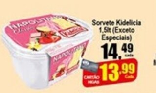 Sorvete Kidelicia 1.5L