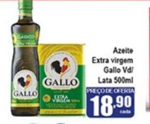 Higa's Supermercado Azeite Extra Virgem Gallo Vd/ lata 500ml oferta