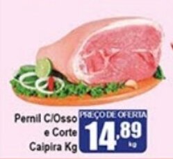Higa's Supermercado Pernil c/Osso e Corte Caipira 1kg oferta