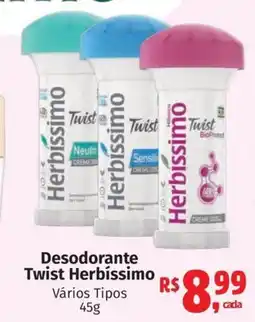 Supermercados Mateus Desodorante Twist Herbíssimo Vários Tipos oferta
