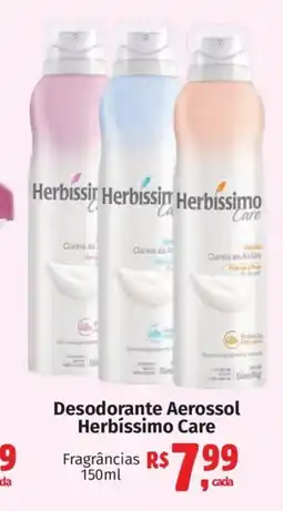 Supermercados Mateus Desodorante Aerossol Herbíssimo Care Fragrâncias oferta
