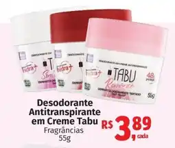 Supermercados Mateus Desodorante Antitranspirante em Creme Tabu Fragrâncias oferta