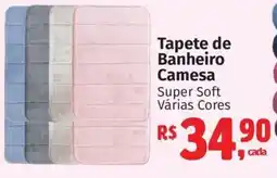 Supermercados Mateus Tapete de Banheiro Camesa oferta