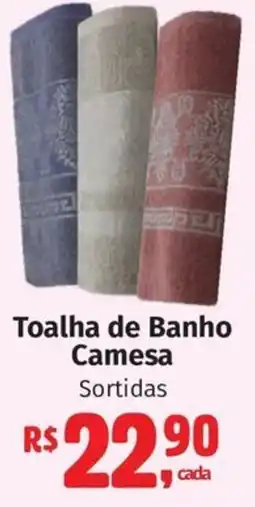 Supermercados Mateus Toalha de Banho Camesa Sortidas oferta