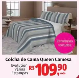 Colcha de Cama Queen Camesa Evolution Várias Estampas